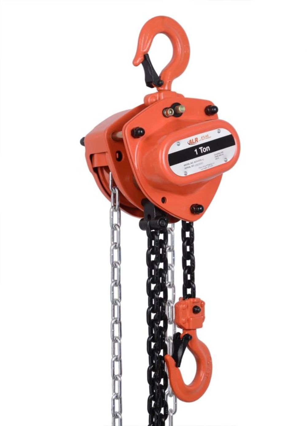 Atlas Lifting and Rigging Chain Hoist 1 Ton 30′ Chain with Overload Protection - Flockneti