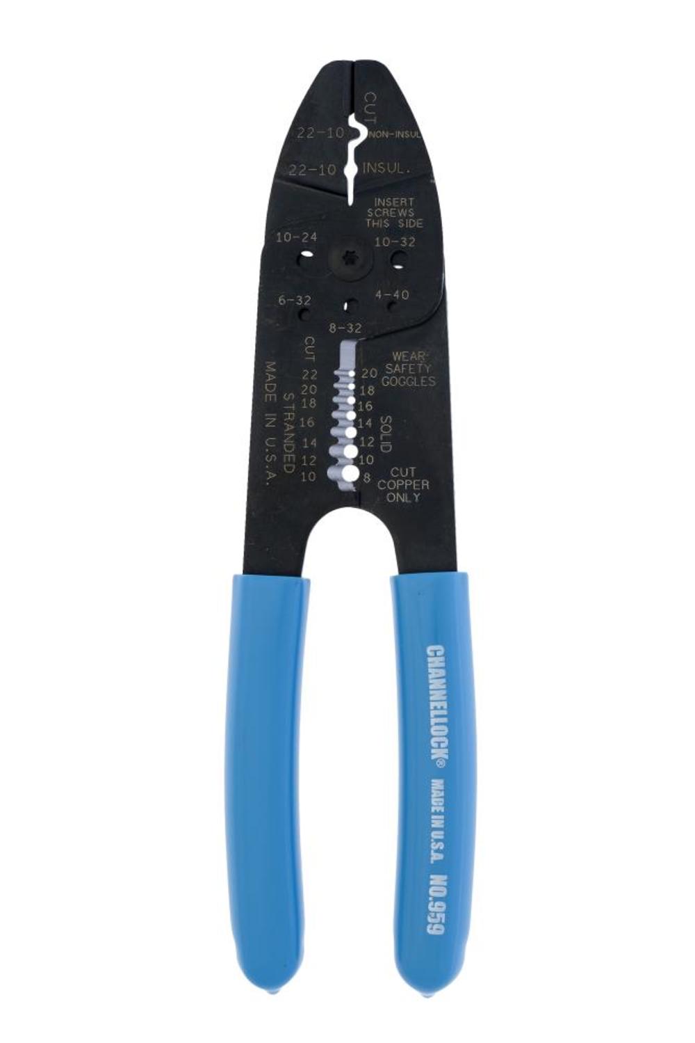 Channellock 8-1/4In Wiring Tool Wire Stripper Crimping Tool - Flockneti