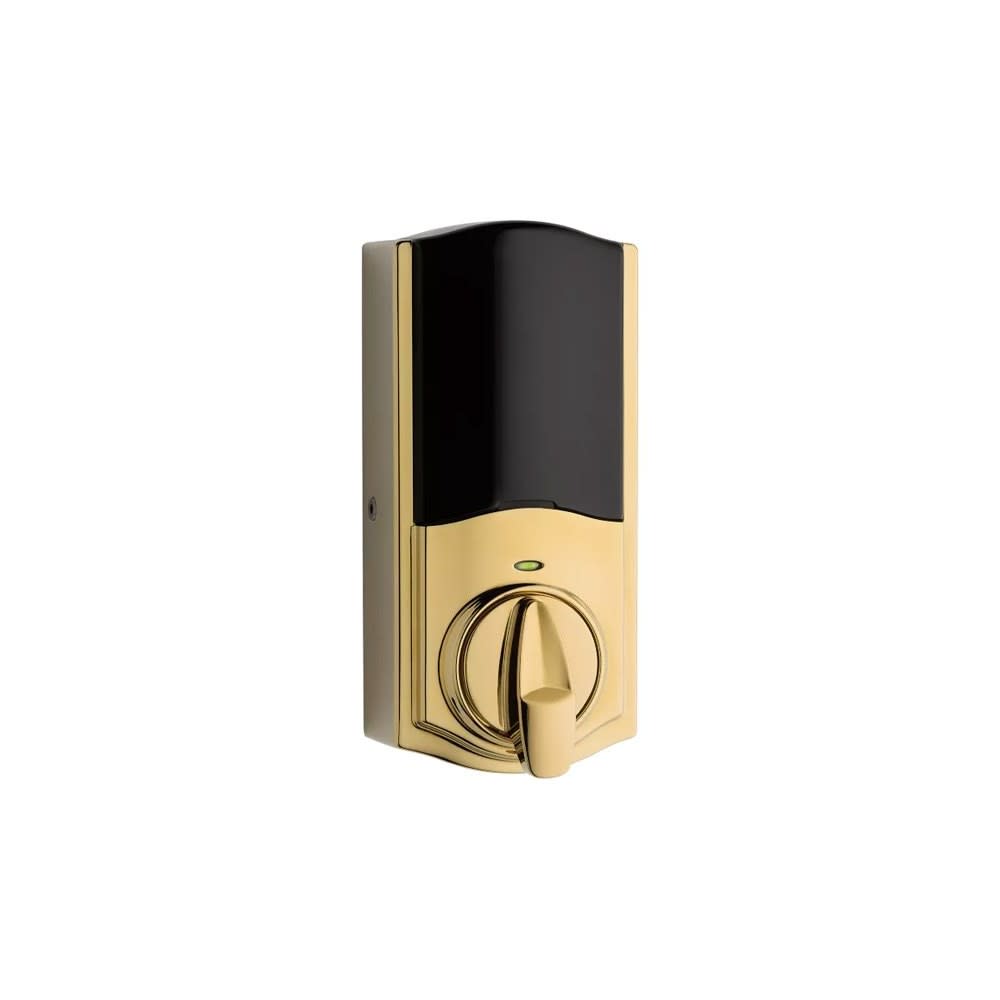 Kwikset Polished Brass 2nd Gen Bluetooth Smart Lock Electronic Deadbolt - Flockneti