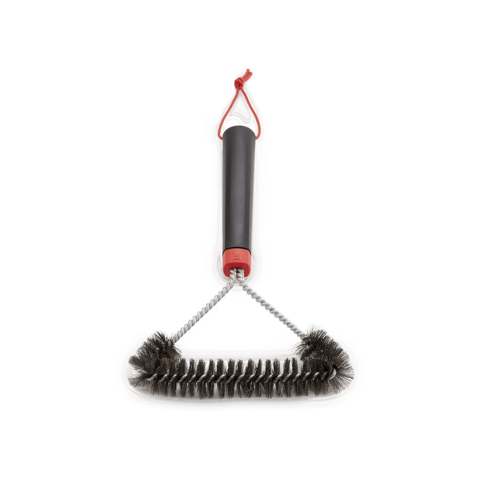 Weber 12″ Three-Sided Bristle Grill Brush - Flockneti