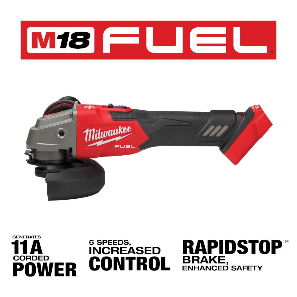 Milwaukee M18 FUEL 4 1/2″ / 5″ Braking Grinder Bare Tool - Flockneti