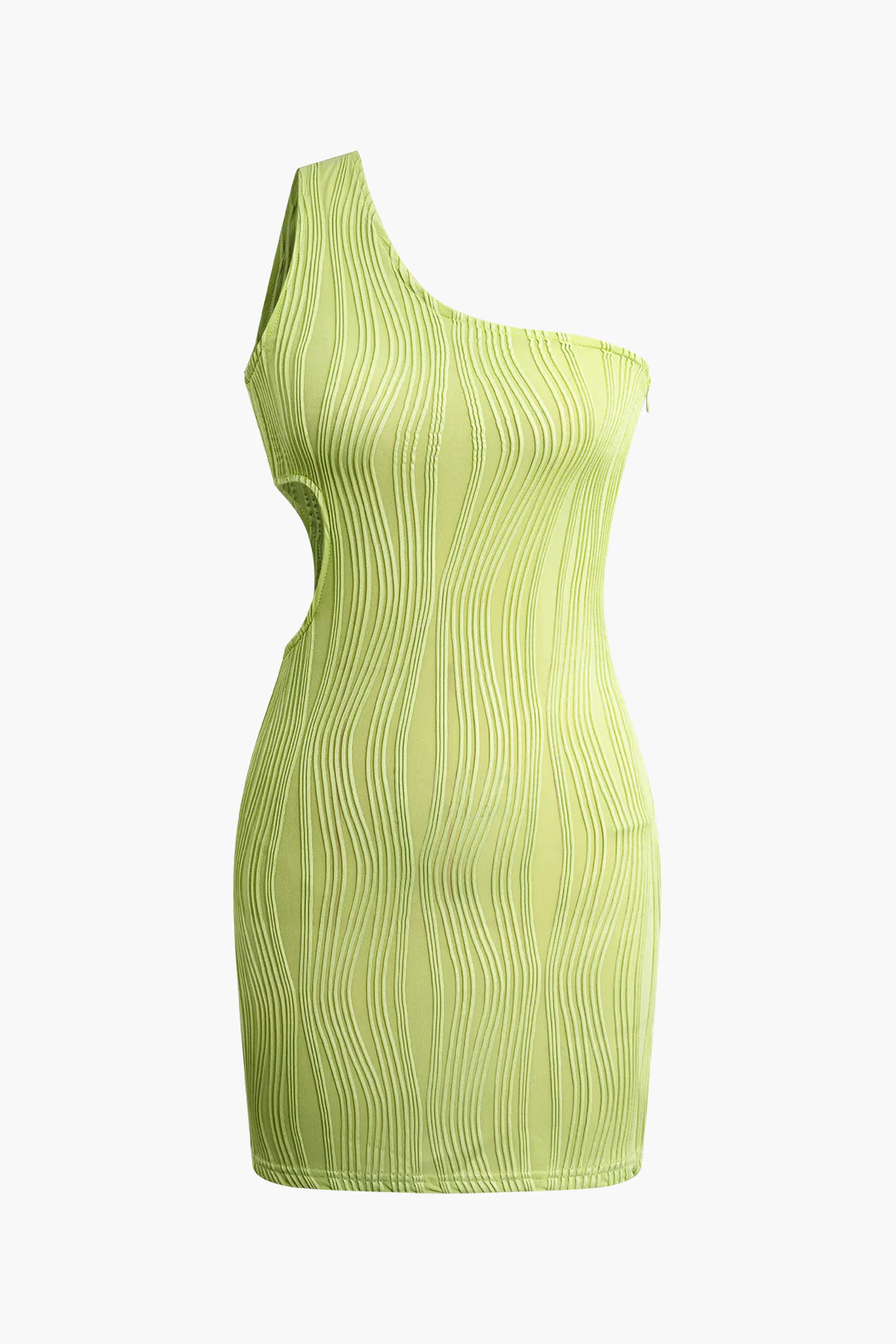 One-Shoulder Cut Out Sleeveless Mini Dress - Flockneti