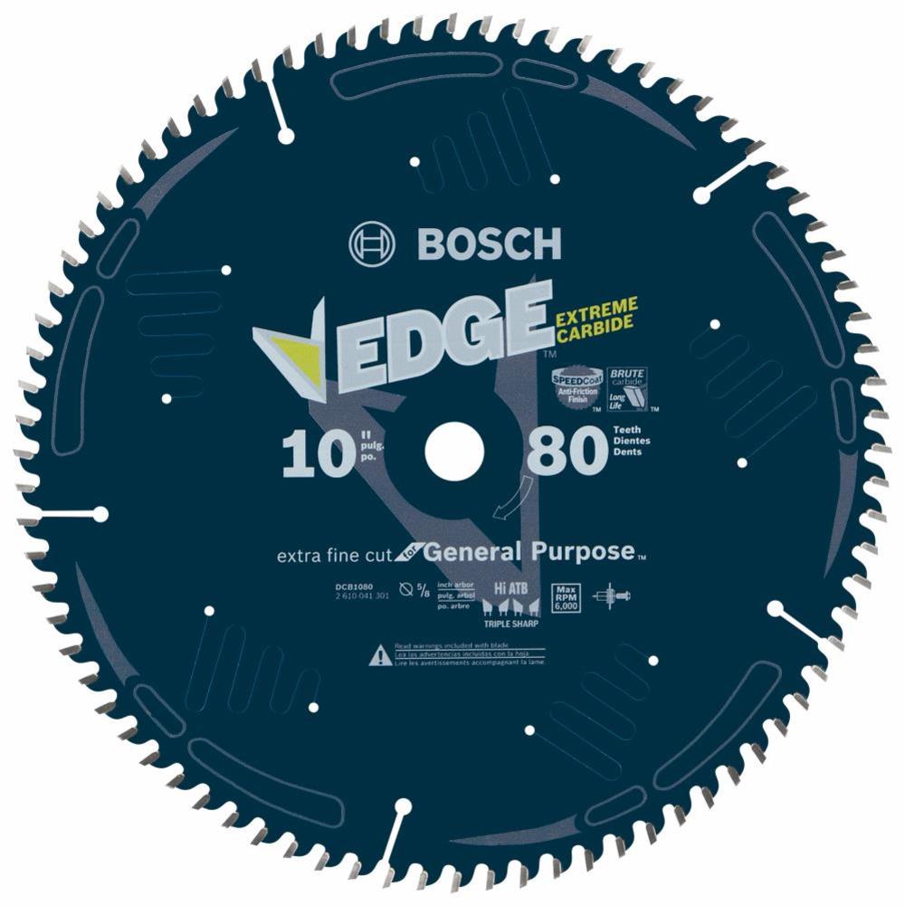 Bosch 10 In. 80 Tooth Edge Circular Saw Blade for Extra-Fine Finish - Flockneti
