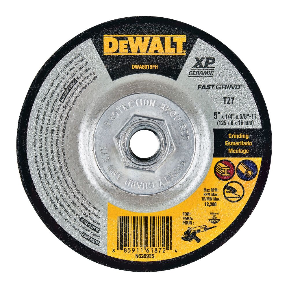 DEWALT XP Ceramic Grinding Wheel 5 X 1/4 X 5/8-11 - Flockneti