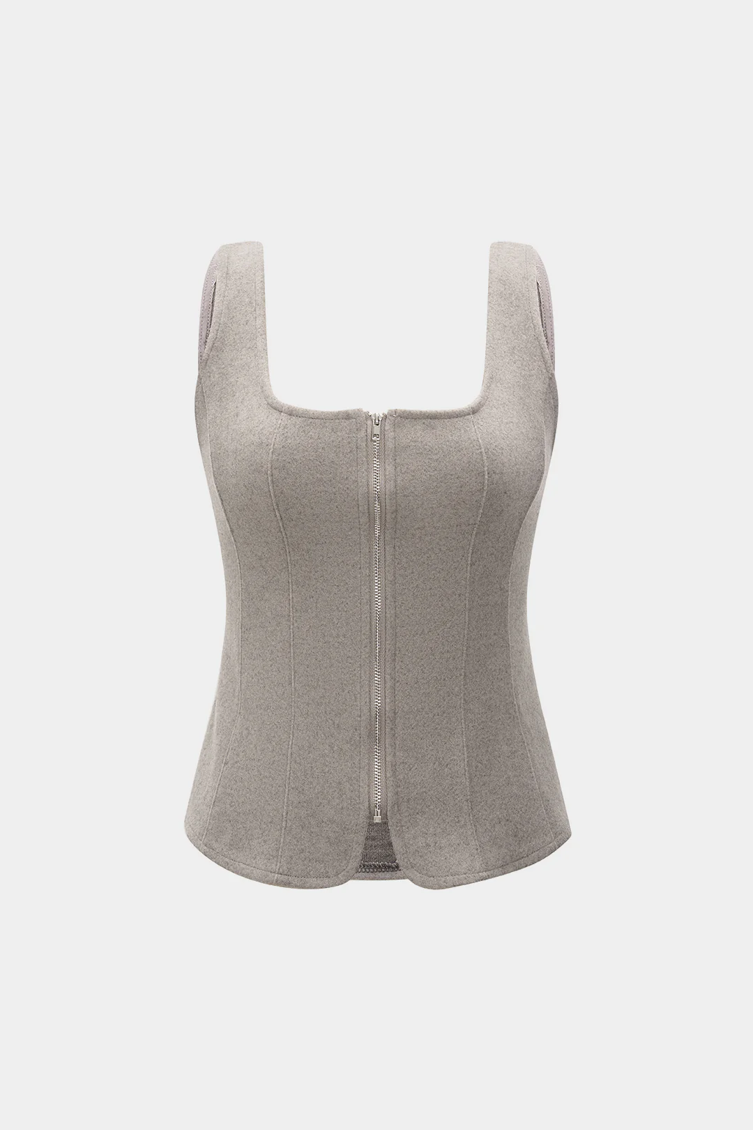 Woolen Zipper Cami Top - Flockneti