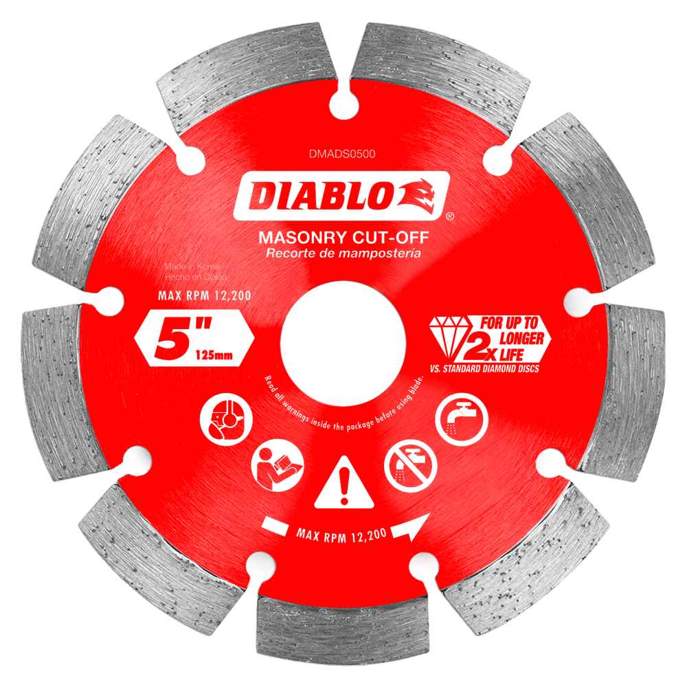 Diablo Tools 5″ Diamond Segmented Cut-Off Discs for Masonry - Flockneti