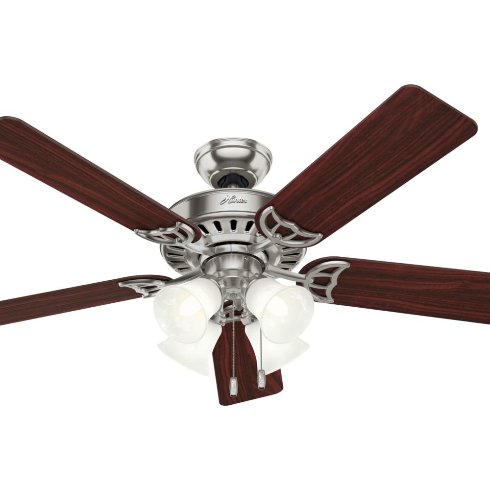 Hunter Fan Studio Series Ceiling Fan 52″ Brushed Nickel Cherry - Flockneti