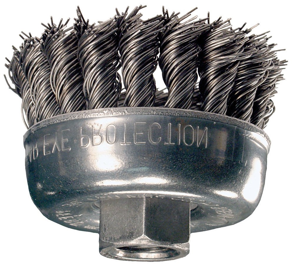 Pferd 2-3/4″ Knot Wire Cup Brush – .020 CS Wire 5/8-11 Thread (ext.) - Flockneti