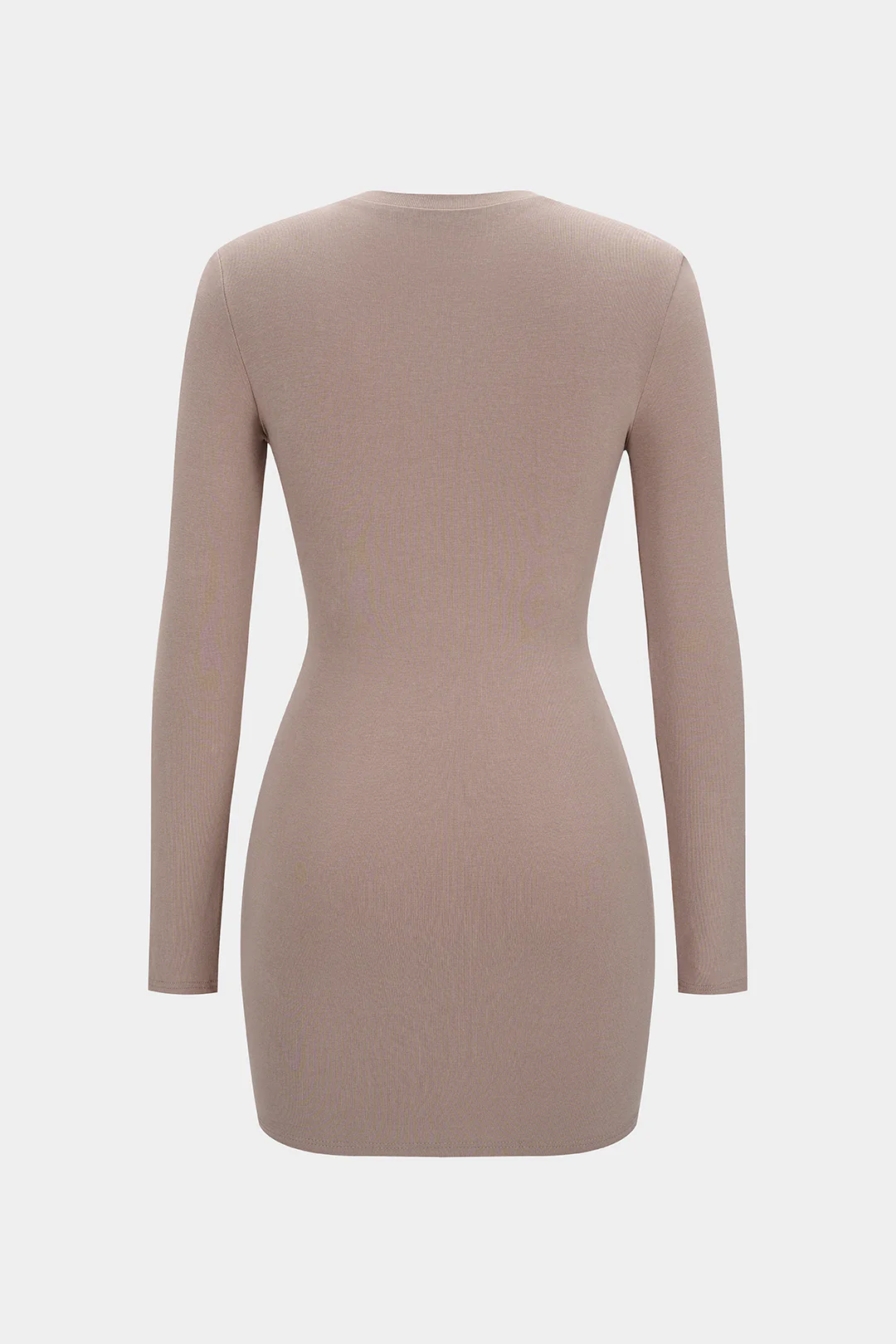 Wrinkle Ruched Long Sleeve Mini Dress - Flockneti