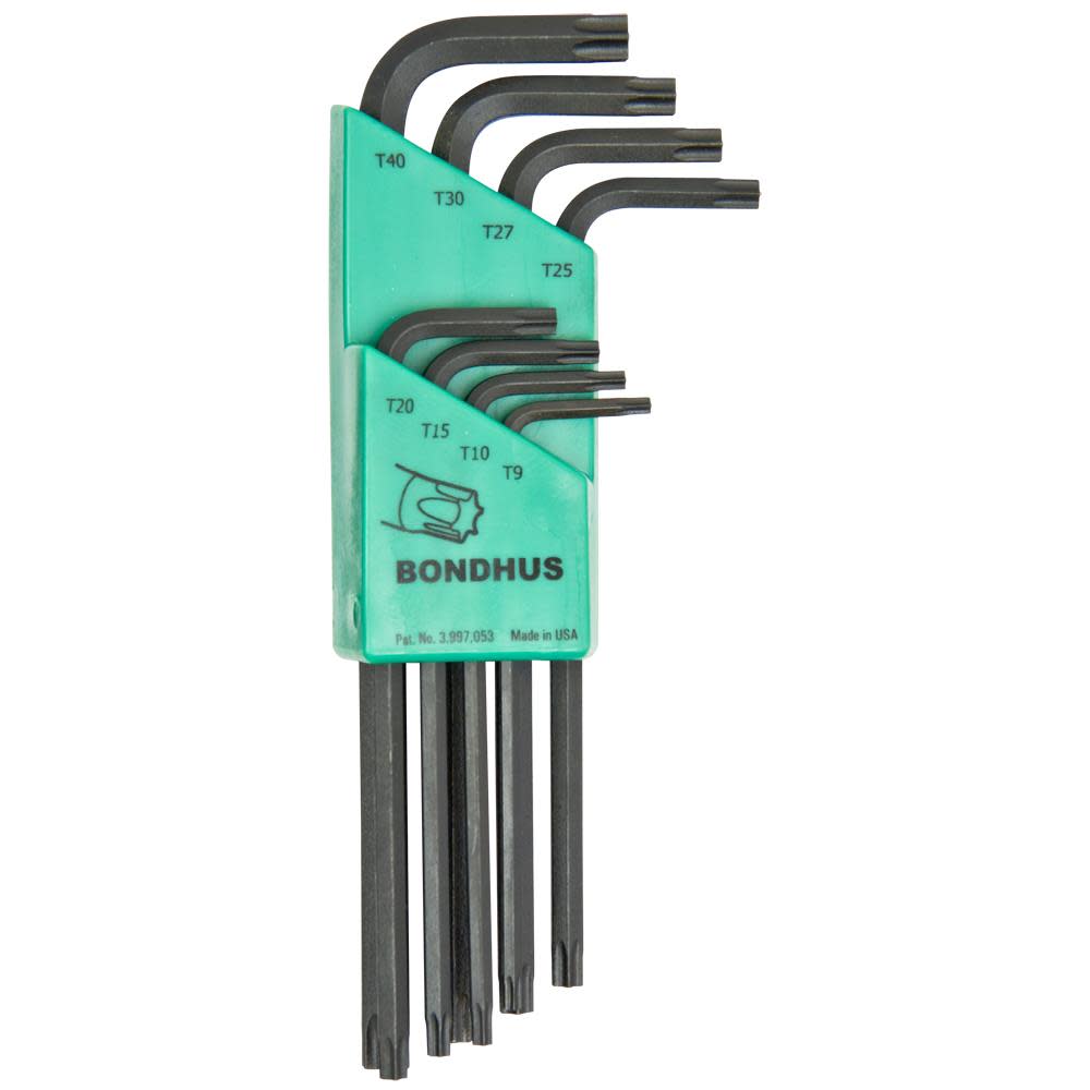 Bondhus Set 8 Tamper Resistant L-Wrenches - Flockneti