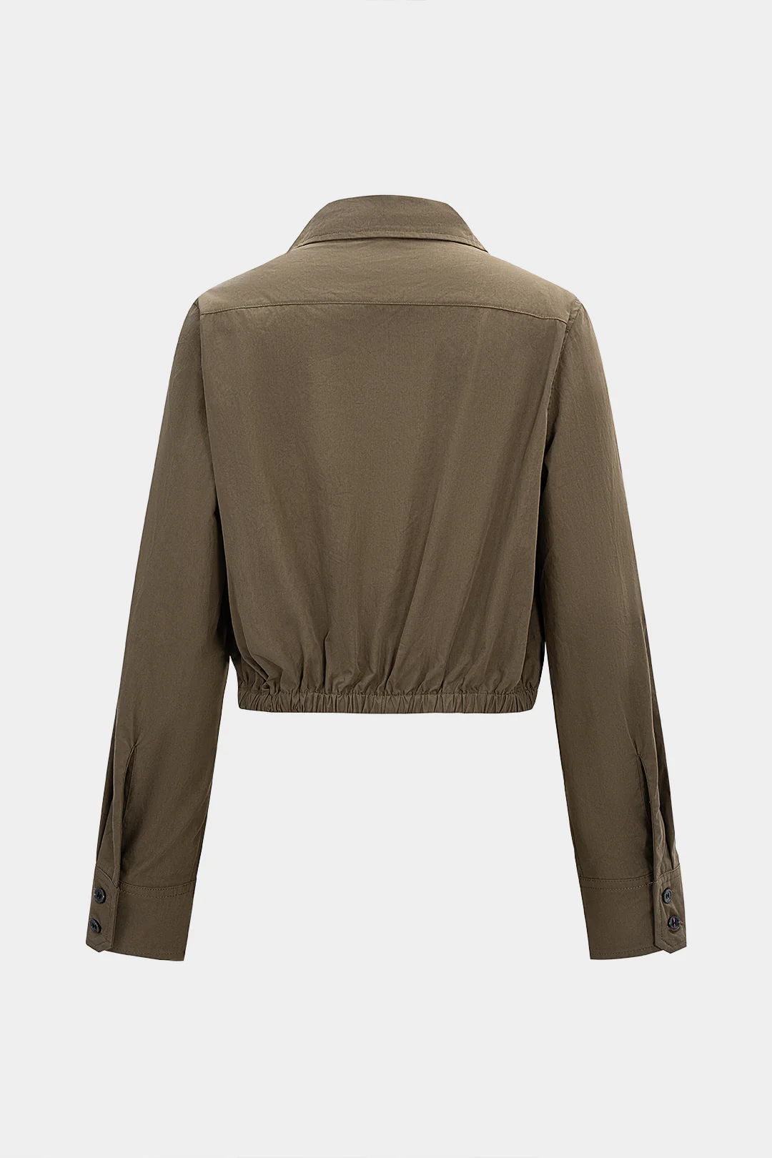 Ruched Pocket Long-Sleeve Top - Flockneti