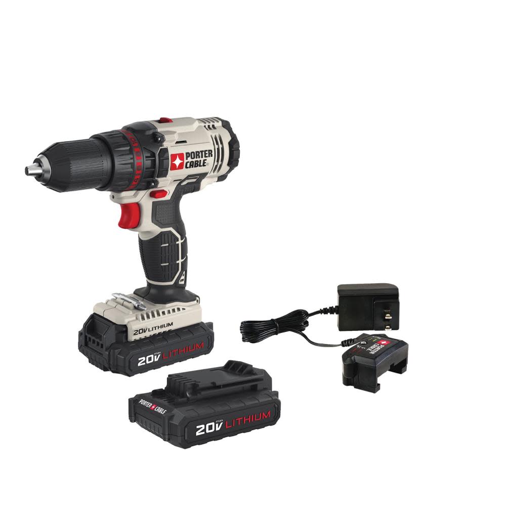 Porter Cable 20V 1/2-Inch Lithium-Ion Cordless Drill (PCC601LB) Kit - Flockneti
