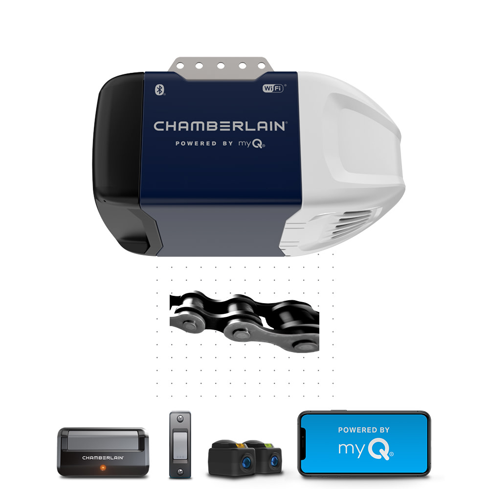 Chamberlain 1/2 HP Wi Fi Durable Chain Drive Garage Door Opener - Flockneti