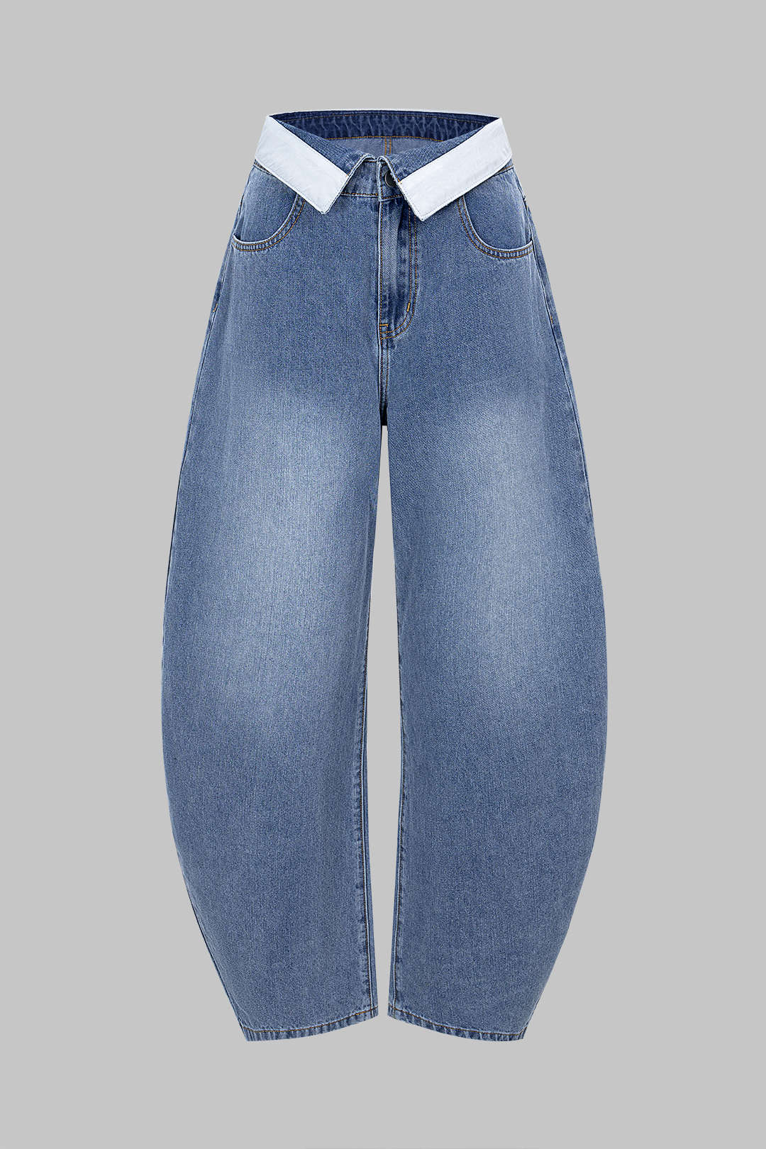 Denim Pocket Barrel Jeans - Flockneti
