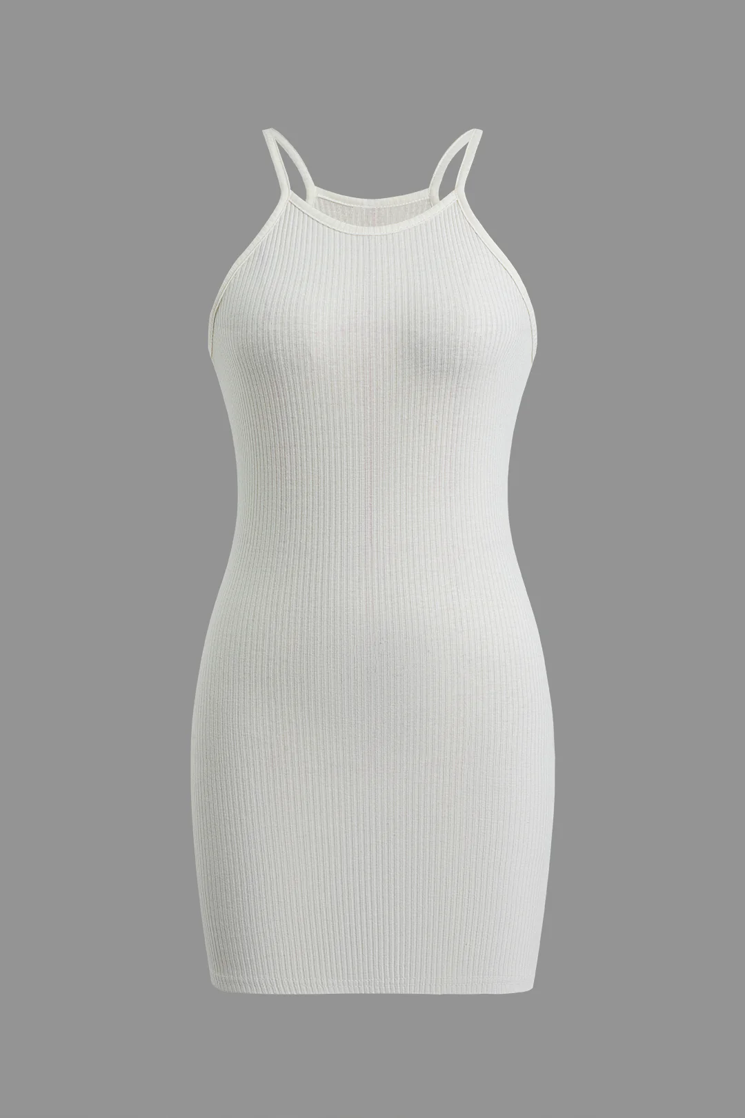 Solid Ribbed Sleeveless Mini Dress - Flockneti