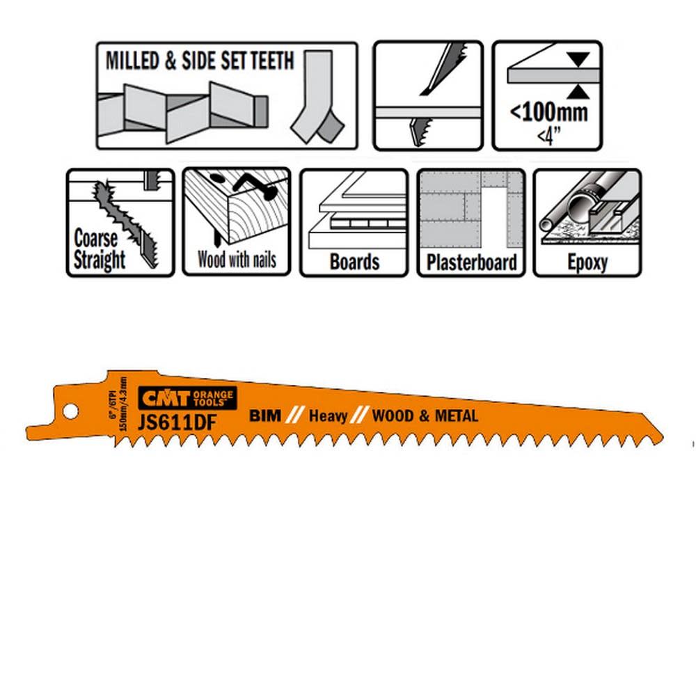 CMT Bi Metal Recip Blade - Flockneti