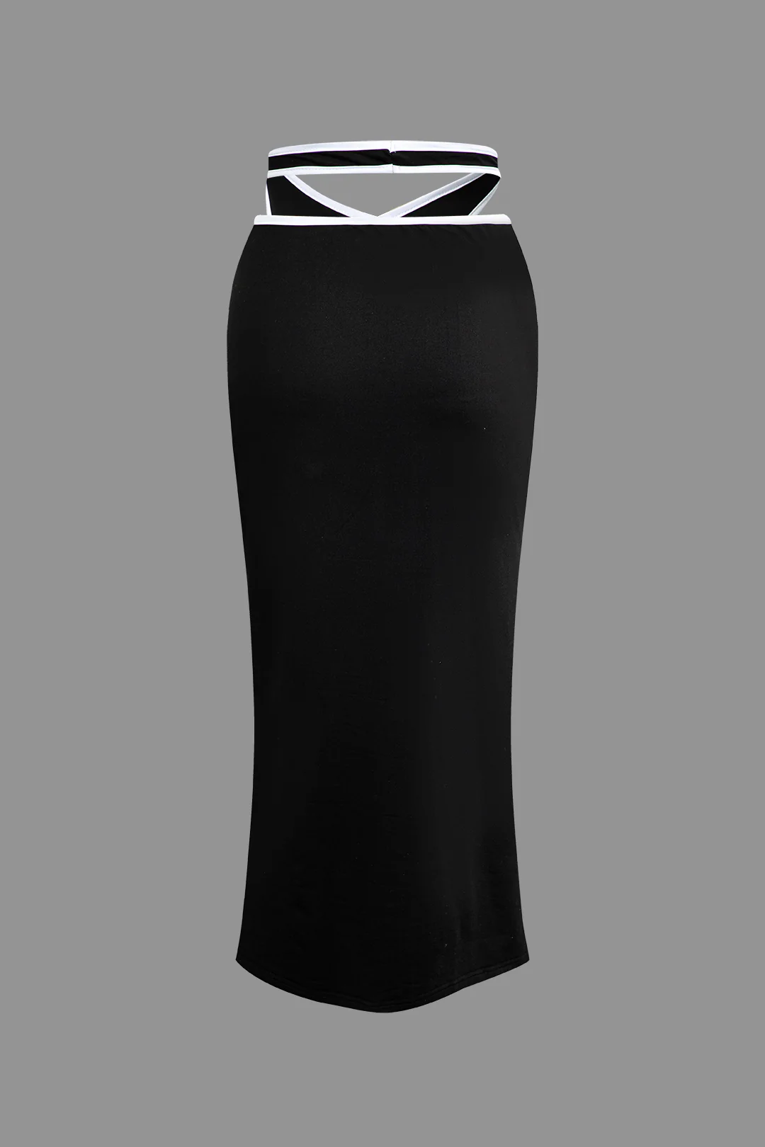 Contrast Crossed Asymmetrical Cover Up - Flockneti