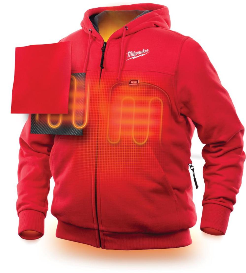 Milwaukee M12 Heated Hoodie Kit 2X Red - Flockneti