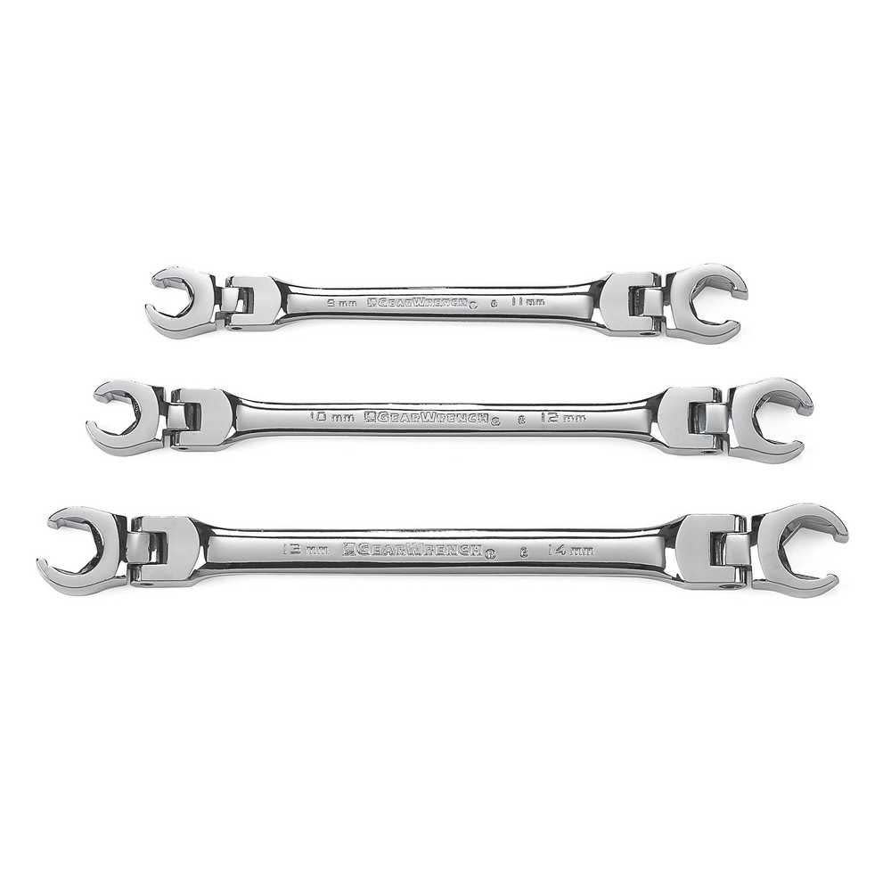 GEARWRENCH Flex Flare Nut Wrench Set 3 Pc. Metric - Flockneti