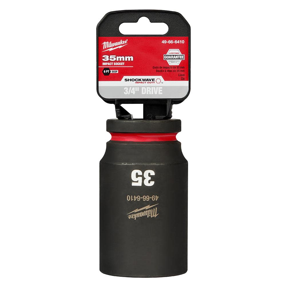 Milwaukee SHOCKWAVE Impact Duty Socket 3/4″ Drive 35MM Deep 6 Point - Flockneti