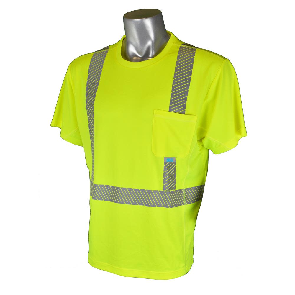 Radians Cooling & Wicking Short Sleeve T ShirtClass 2 Hi Viz Green 3X - Flockneti