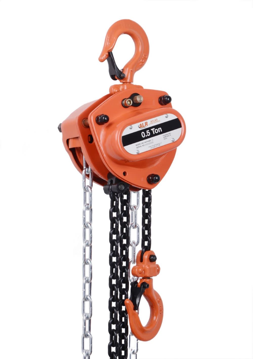 Atlas Lifting and Rigging Chain Hoist .5 Ton 30′ Chain with Overload Protection - Flockneti
