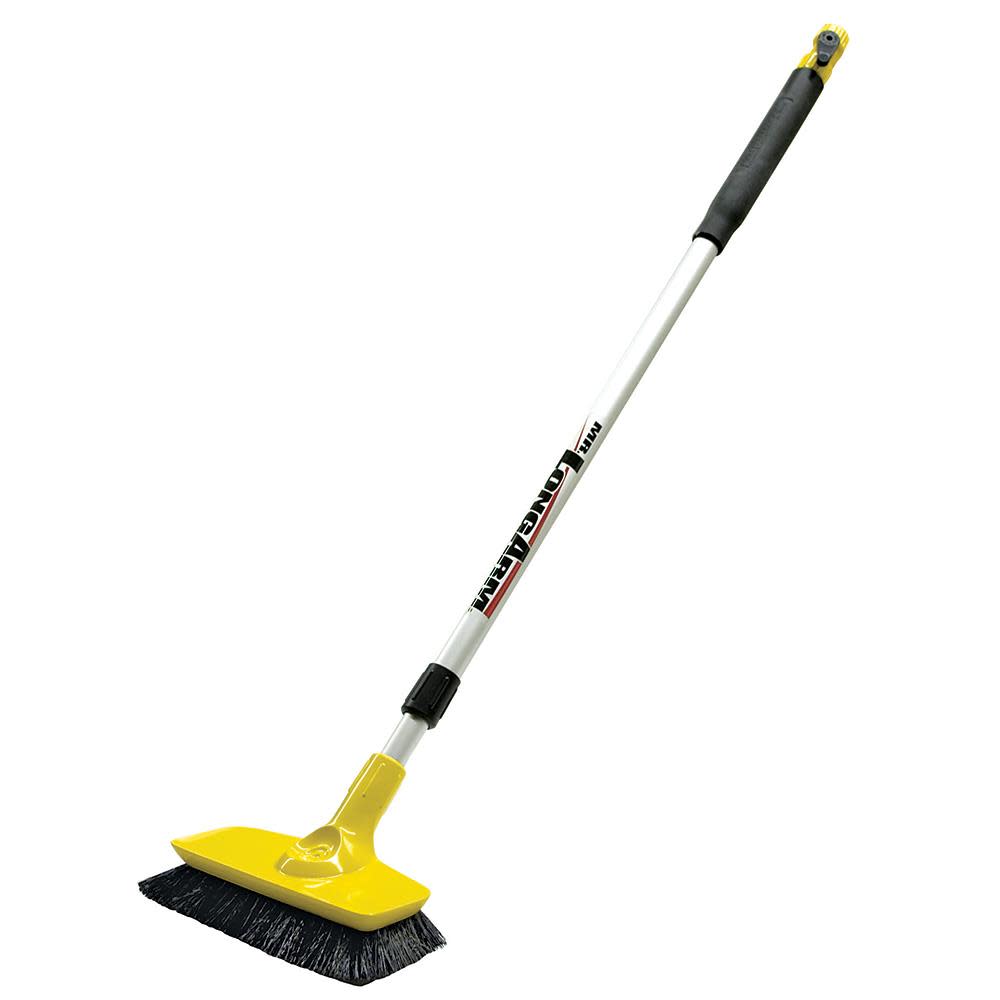 Mr Longarm Telewash Deck Scrub Brush and Flow-Thru Pole - Flockneti