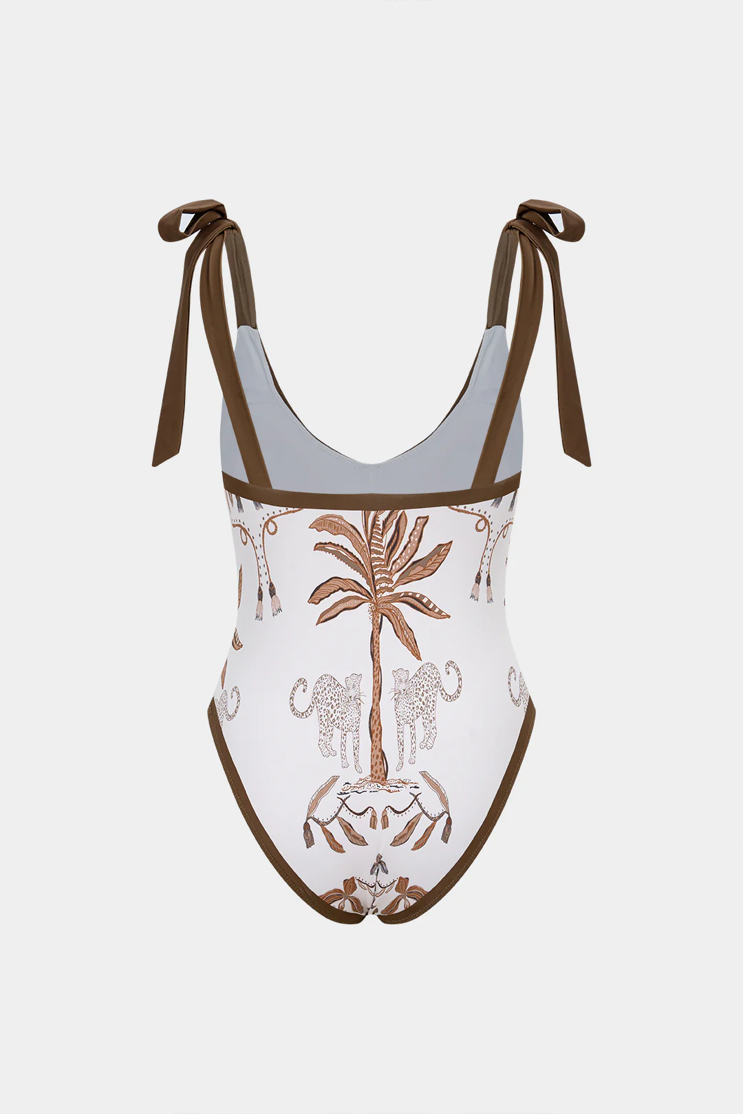 Artistic Print V-Neck Strappy Bikini Top - Flockneti