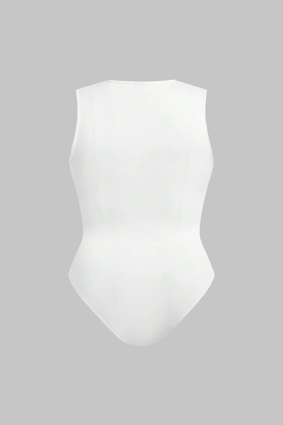Plus Size Letter Print  Round Neck Sleeveless Bodysuit - Flockneti