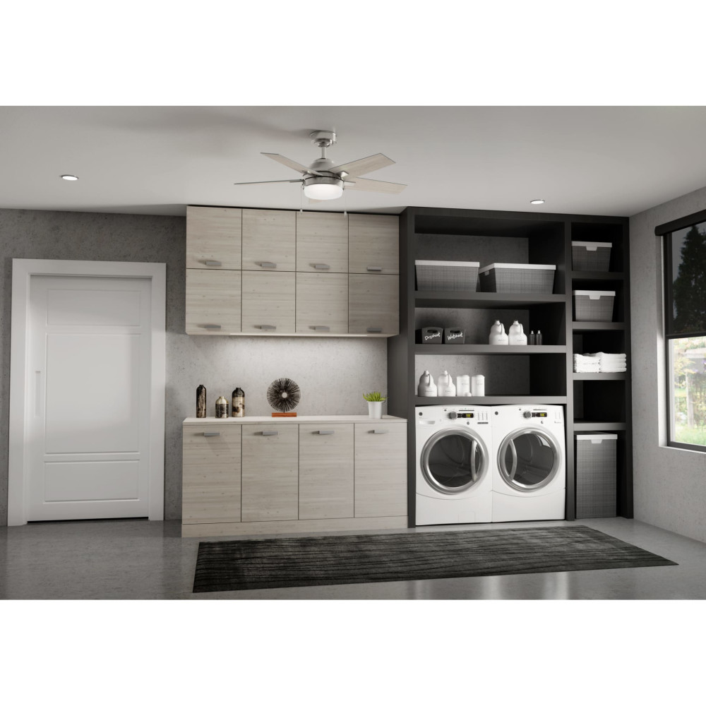 Hunter Fan Barlett Ceiling Fan 44″ Brushed Nickel Light Gray Oak - Flockneti