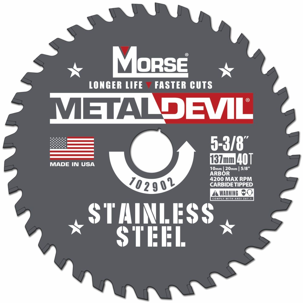 MK Morse 5 3/8″ 40 Tooth Stainless Steel Circular Saw Blade - Flockneti