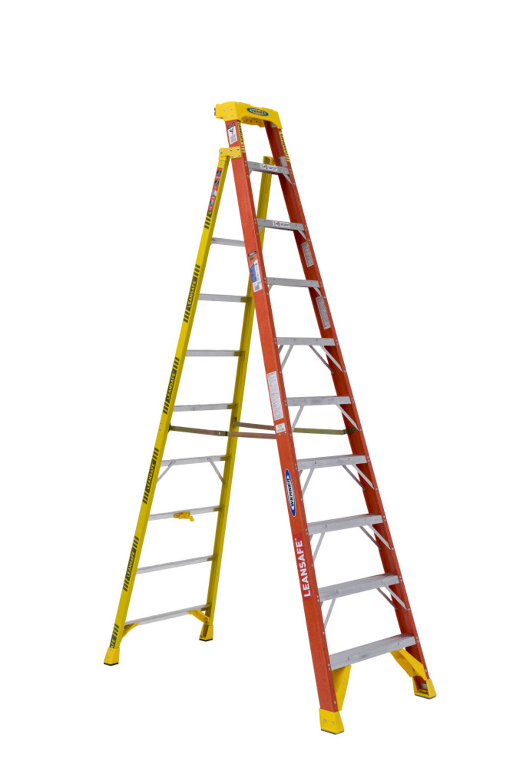 Werner 10Ft LEANSAFE Type IA Fiberglass Leaning Ladder - Flockneti