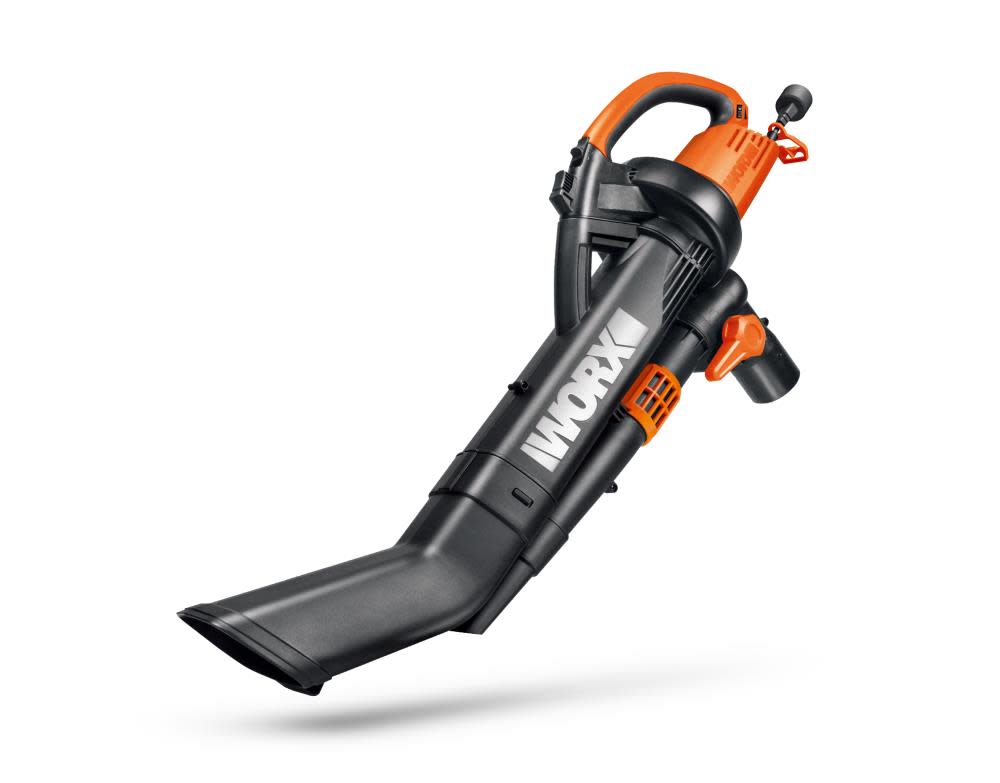 Worx 12-Amp 350-CFM 210-MPH Heavy-Duty Corded Electric Leaf Blower with Vacuum Kit - Flockneti
