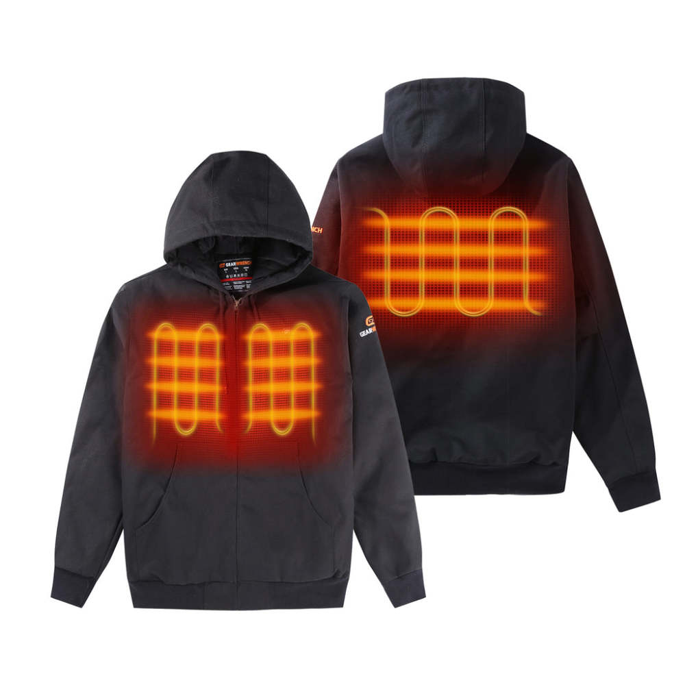 GEARWRENCH Mens Black Heated Canvas Jacket Kit 3X - Flockneti