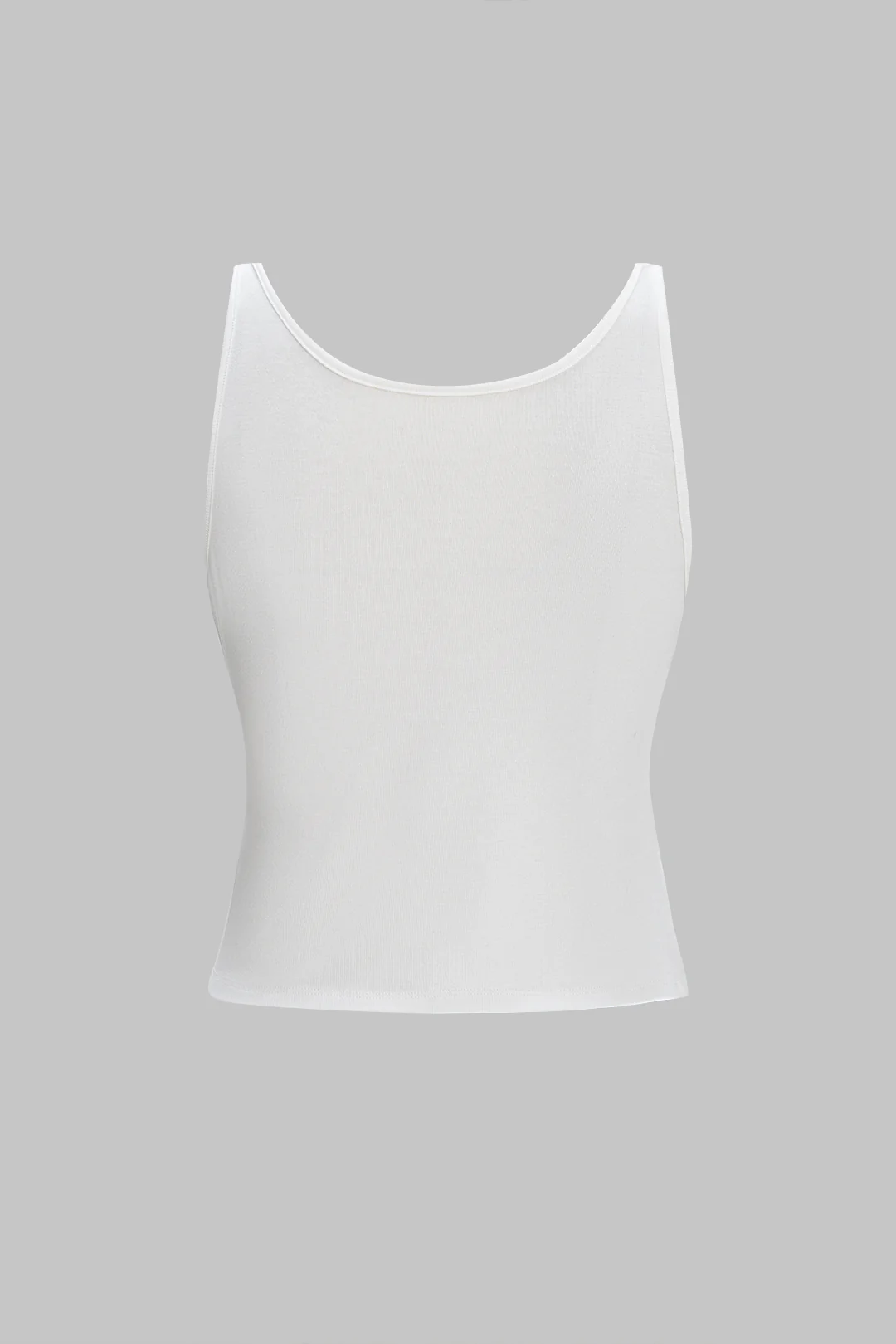 U-Neck Asymmetrical Ruched Tank Top - Flockneti