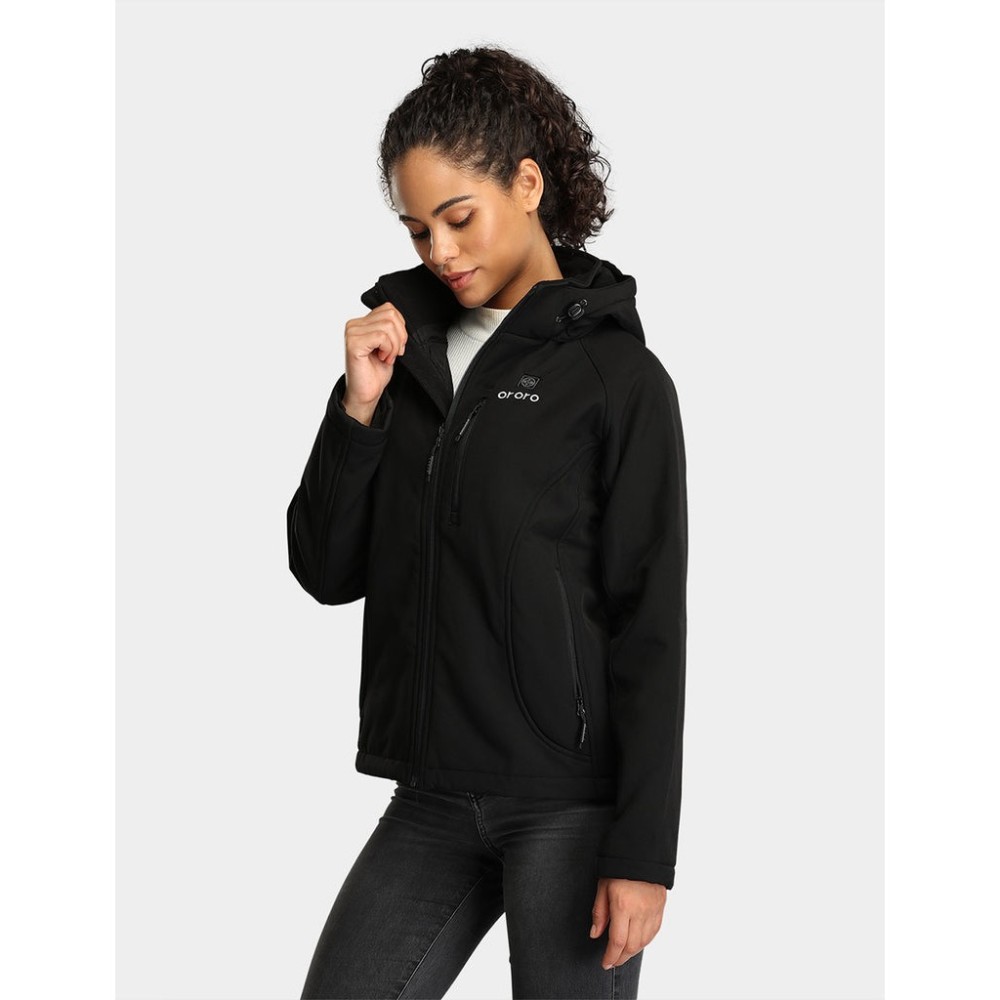 ORORO Womens Black Classic Heated Jacket Kit 3X - Flockneti