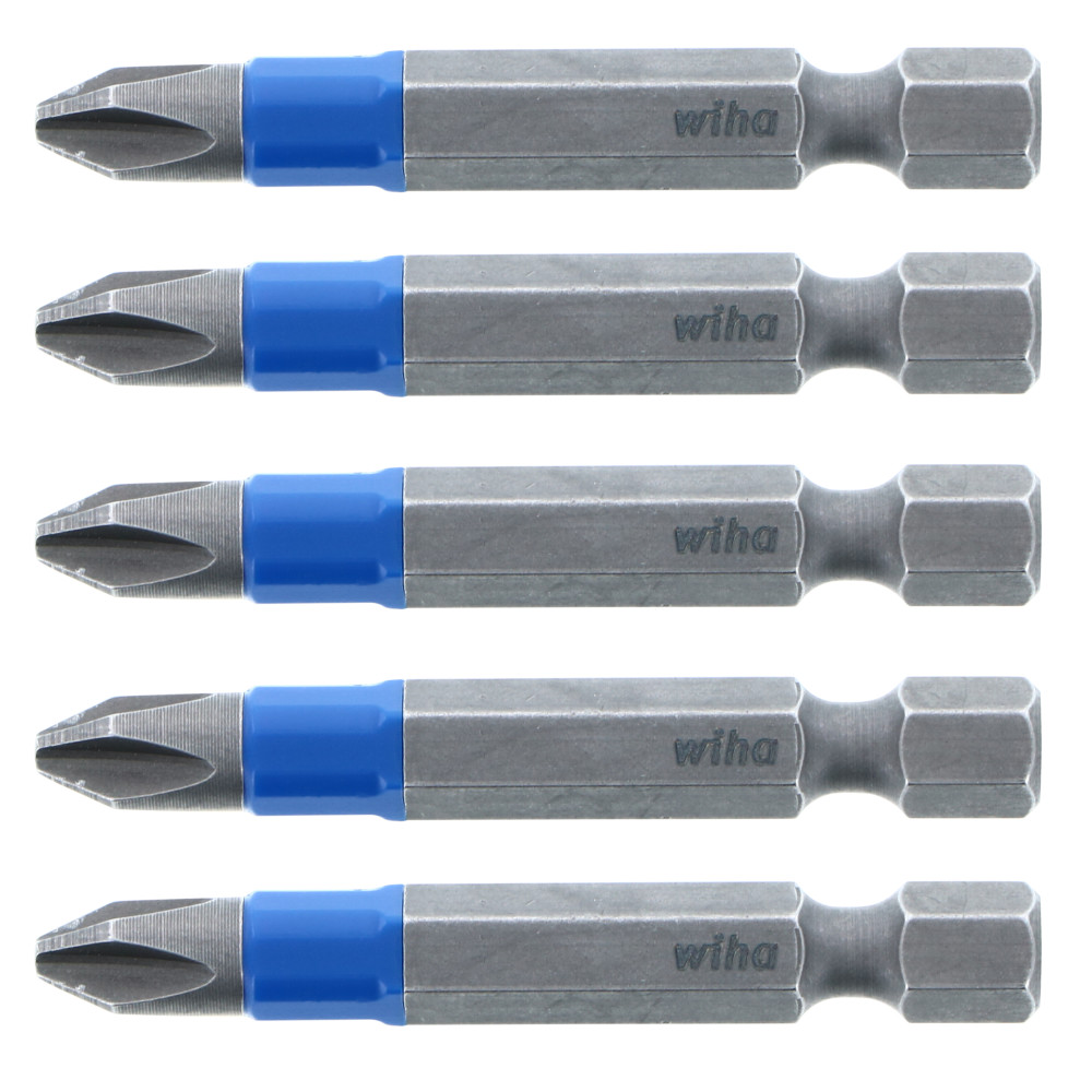 Wiha TerminatorBlue Impact Bit Phillips #2 2″ 5pk - Flockneti