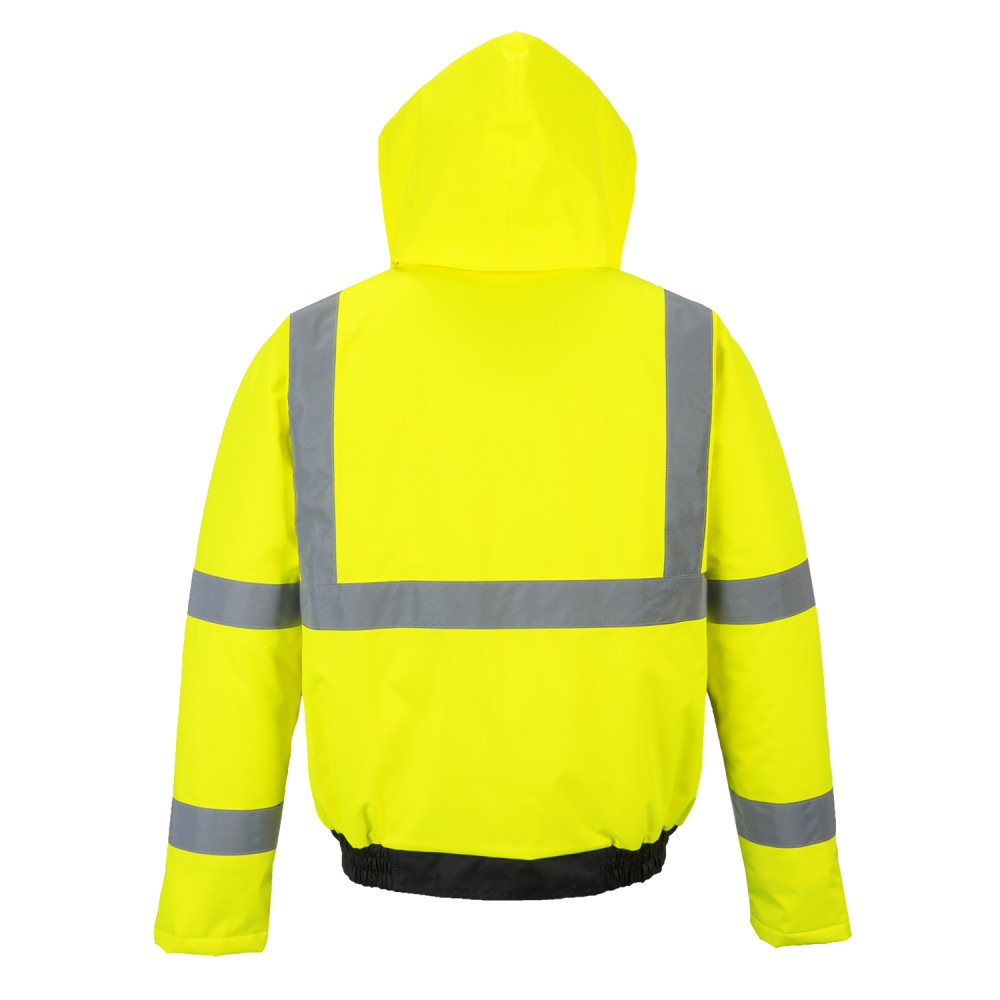 Portwest Class 3 Hi-Vis Two-Tone Bomber Jacket Yellow and Black – 3XL - Flockneti