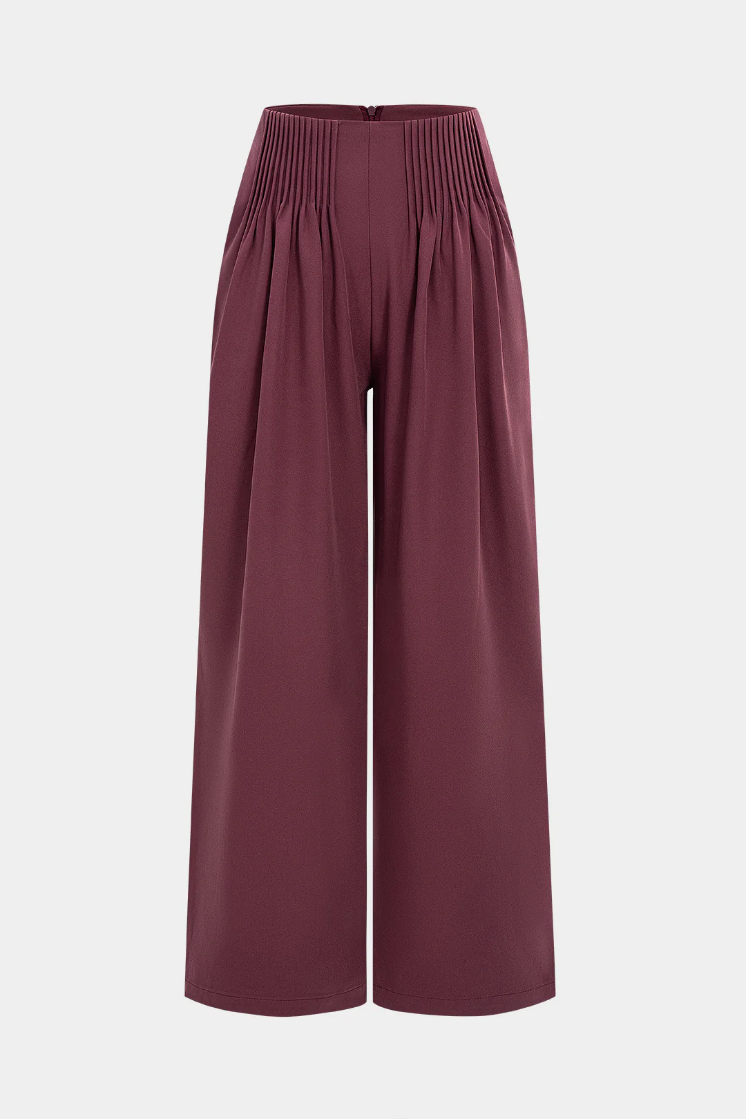 Pleated Straight Leg Pants - Flockneti