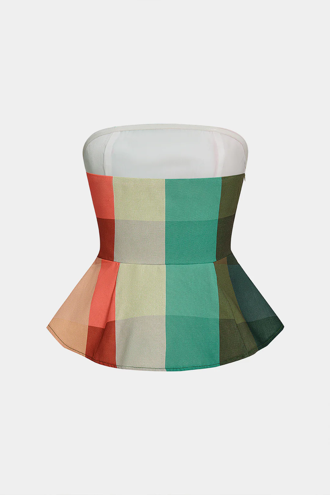 Plaid Print Tube Top - Flockneti