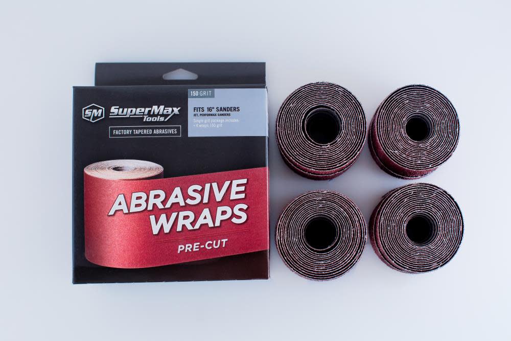 Supermax Tools 16 In. 80 Grit Pre-Cut abrasive-4 pack Box - Flockneti