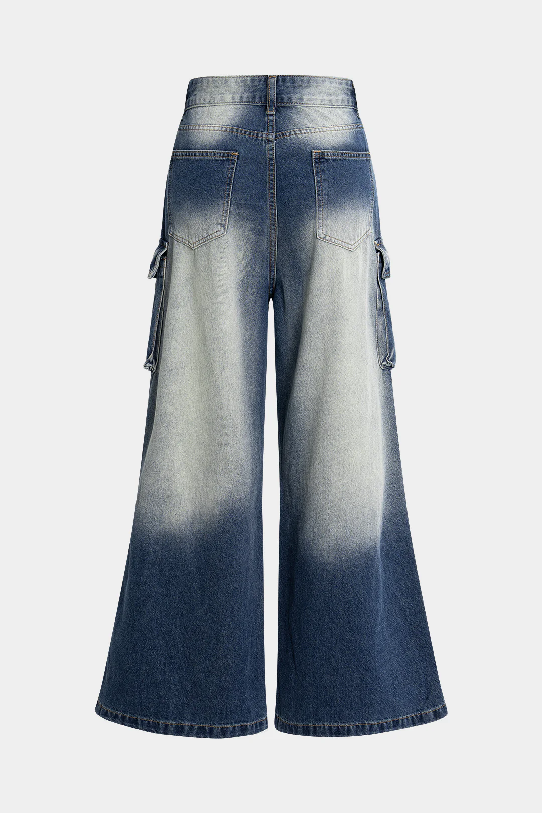 Denim Pocket Zipper Jeans - Flockneti