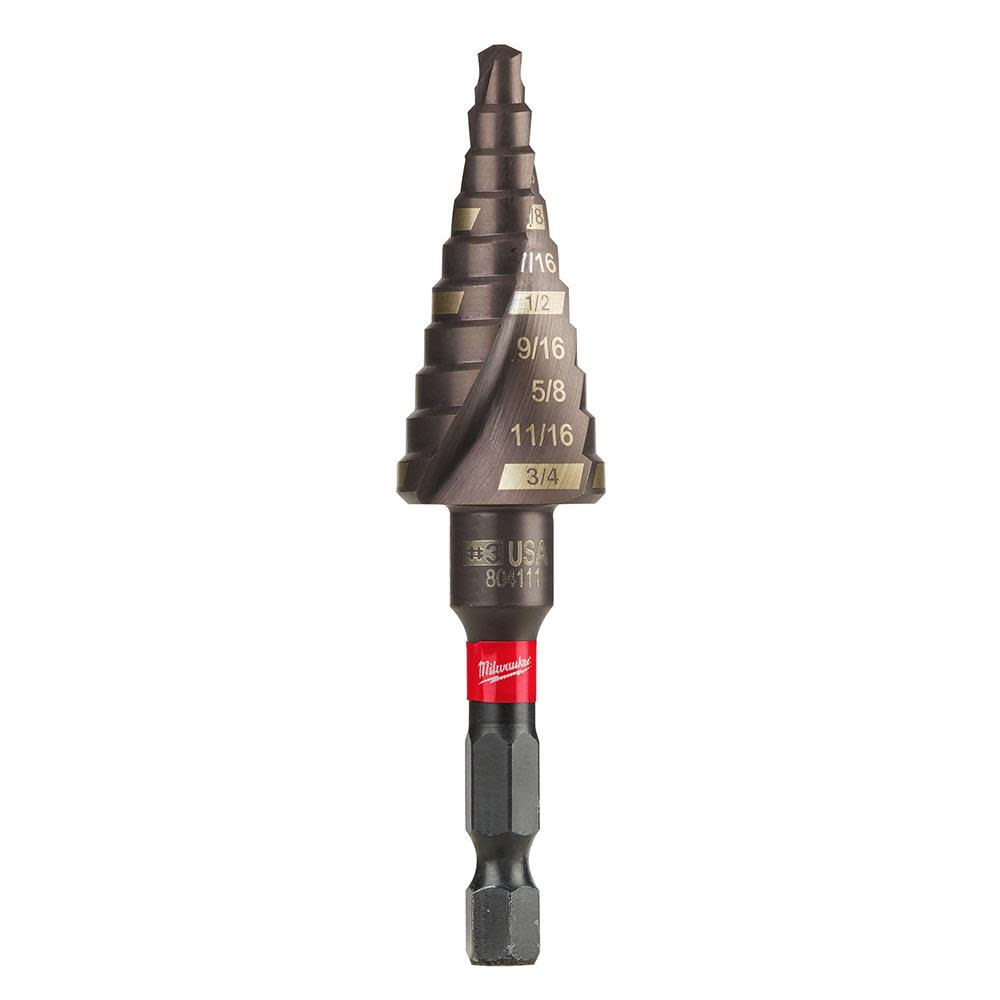 Milwaukee SHOCKWAVE Impact Duty Step Bit #3 3/16 – 3/4 in. - Flockneti