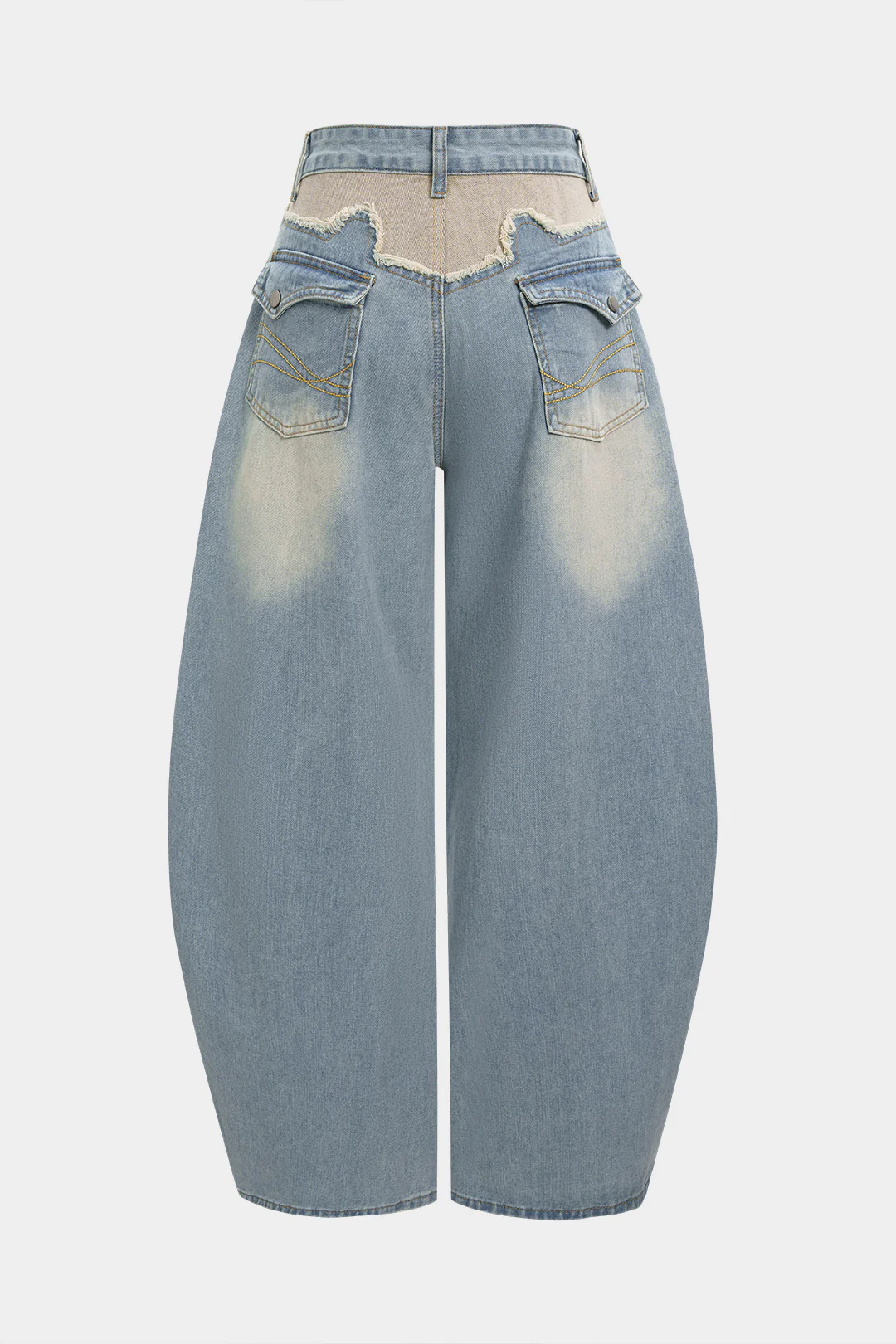 Button Pocket Wide Leg Jeans - Flockneti