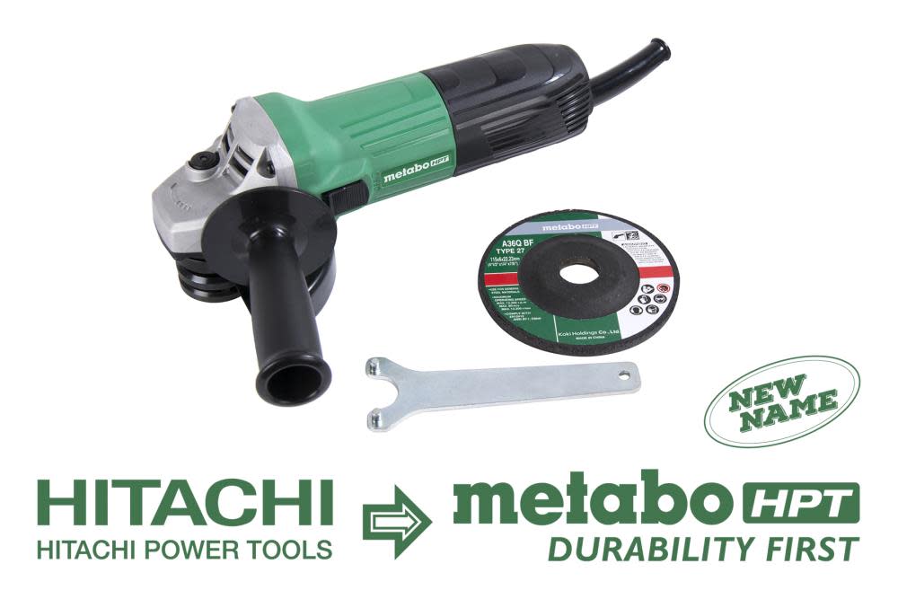Metabo HPT 4 1/2″ 5.1 Amp Slide Switch Angle Grinder - Flockneti
