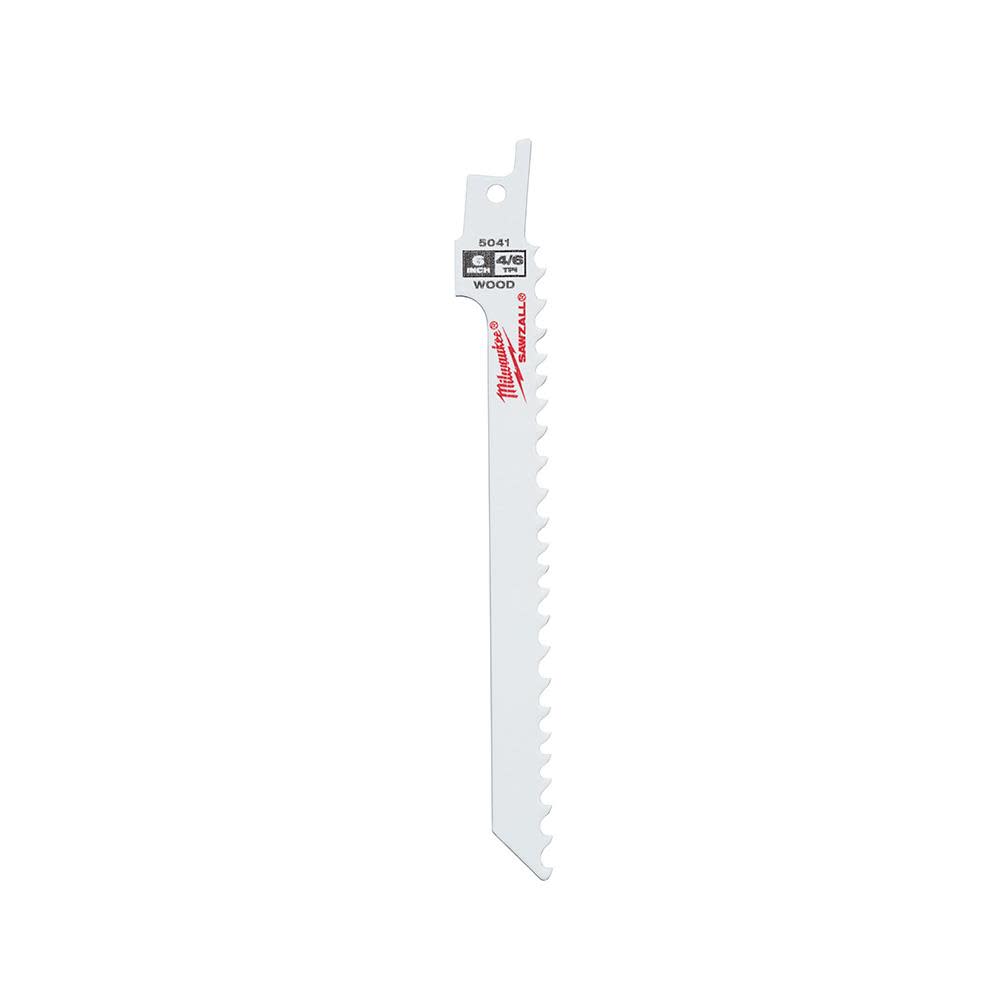 Milwaukee 6 in. 4/6 TPI SAWZALL Blades 5PK - Flockneti