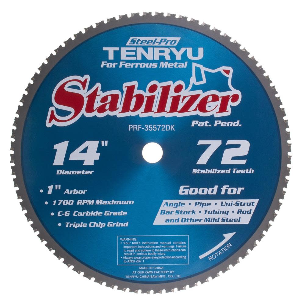 Tenryu 14In x 72CT Dry Cut Low RPM Metal Blade - Flockneti