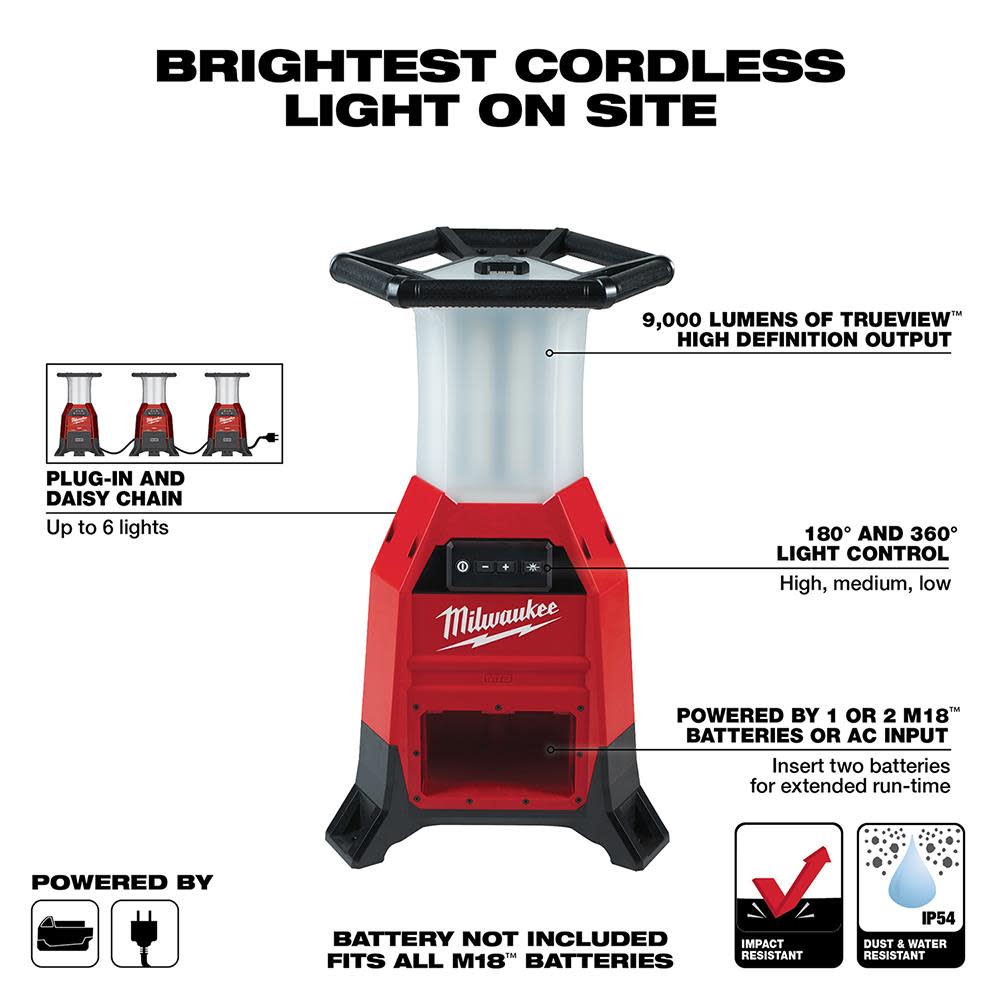 Milwaukee M18 RADIUS Site Light - Flockneti