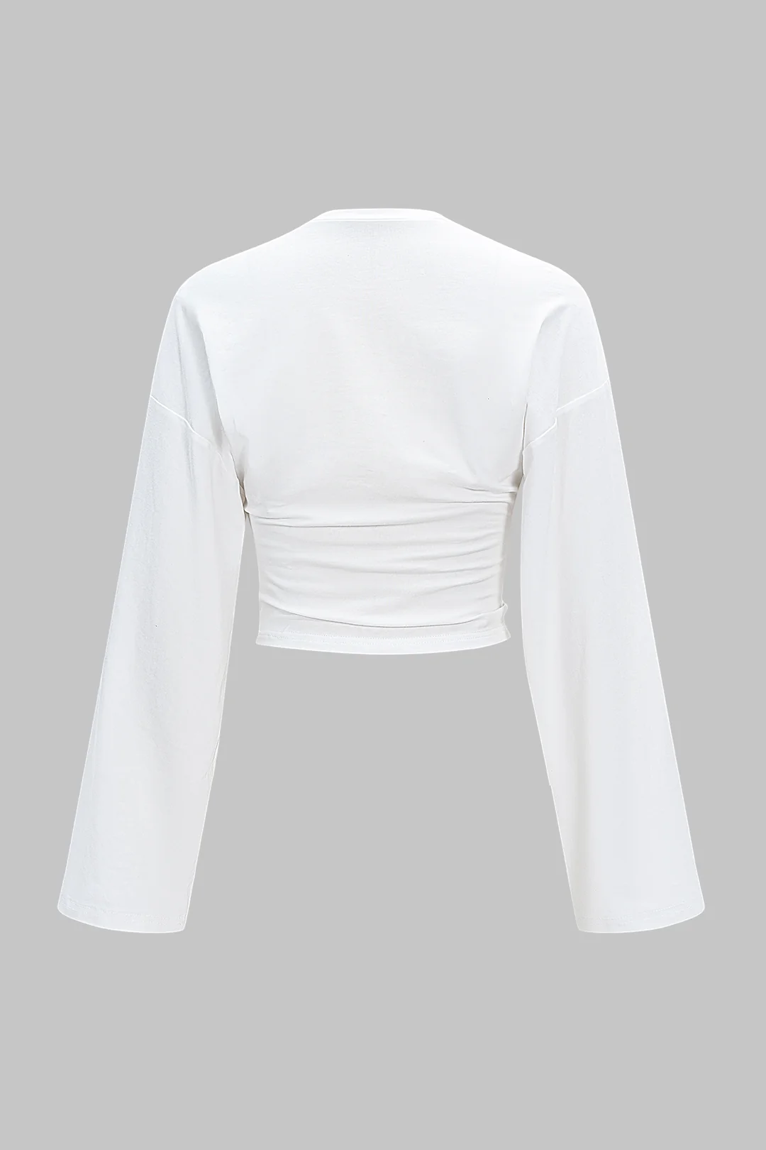 Round Neck Long-Sleeve Cropped Top - Flockneti
