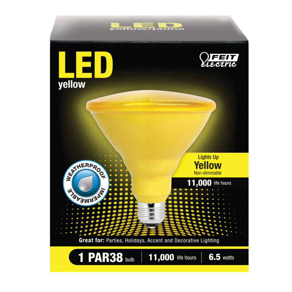 Feit Electric 90W PAR38 Yellow Reflector LED Bulb 1pk - Flockneti